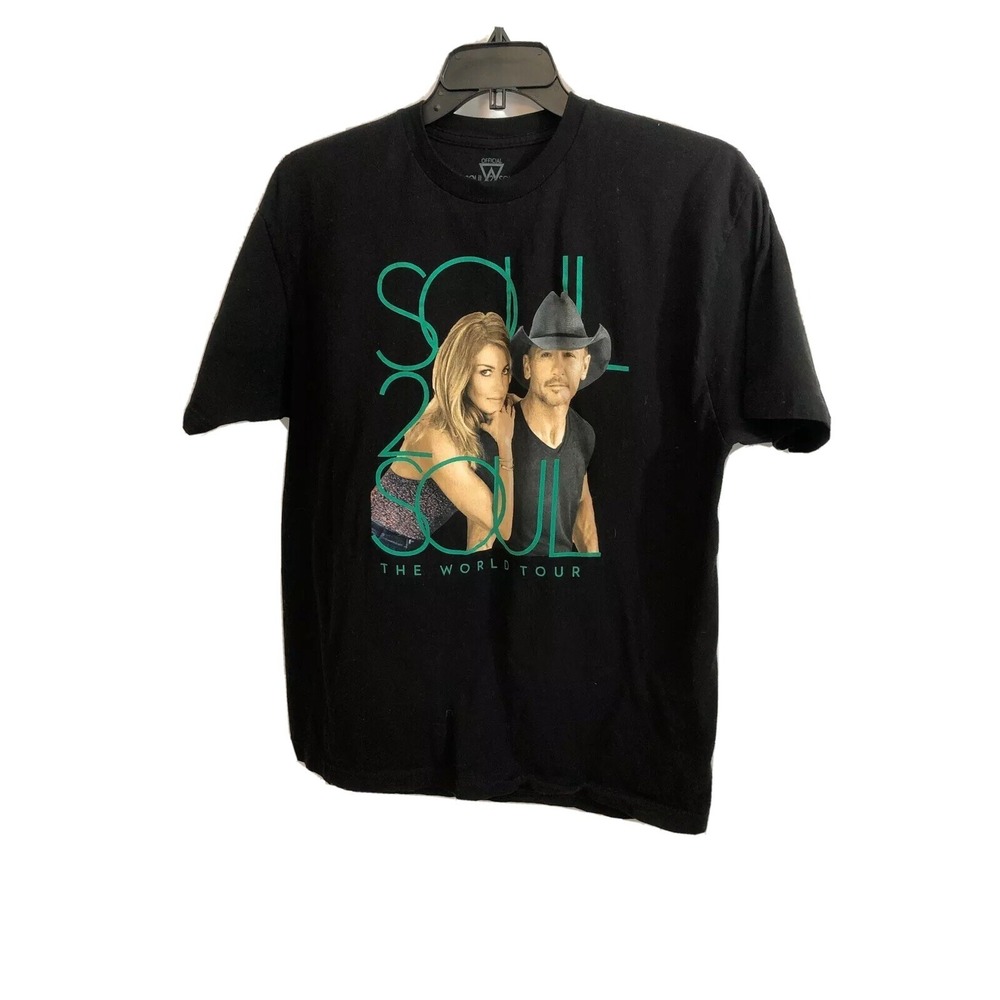 Soul2Soul Graphic T-Shirt Mens XL Black 2017 Tim McGraw Faith Hill Tour